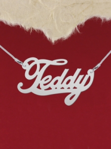Сребърно колие с име "Teddy"