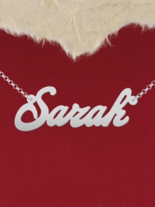 Сребърно колие с име "Sarah 2"